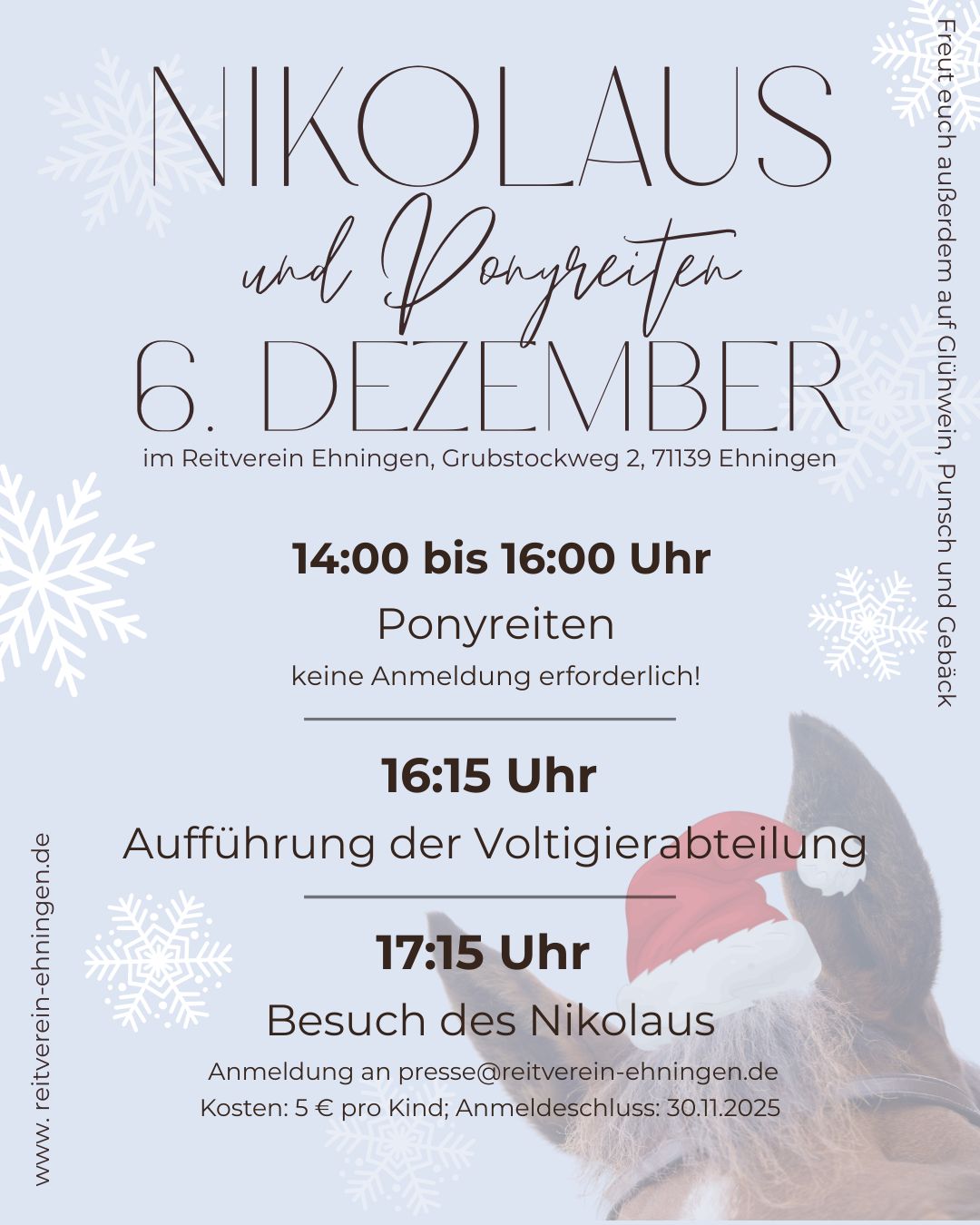 Nikolaus und Ponyreiten